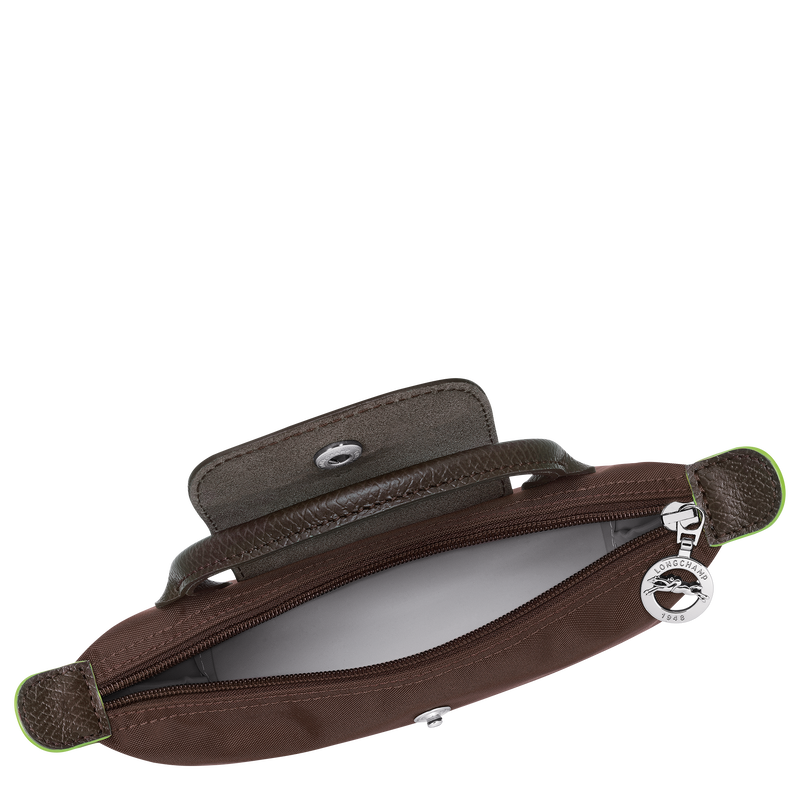 Le Pliage Green Pouch with handle , Mocha - Recycled canvas  - View 5 of  6