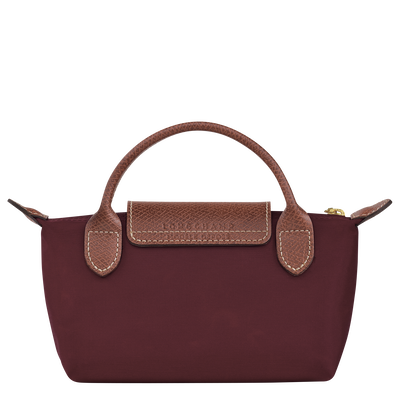 Le Pliage Original Pouch with handle, Burgundy