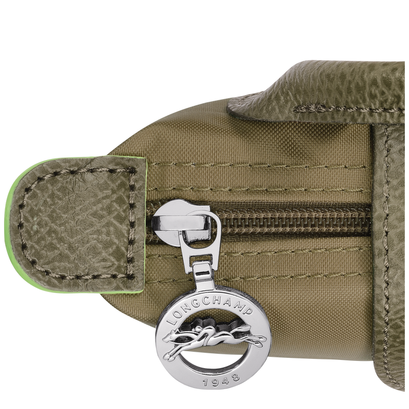 Le Pliage Green Pouch with handle , Artichoke - Recycled canvas  - View 6 of  6
