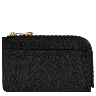 Le Foulonné Card holder , Black - Leather