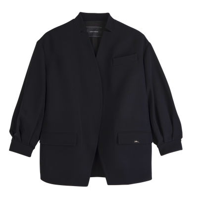 Jacket , Black - Crepe