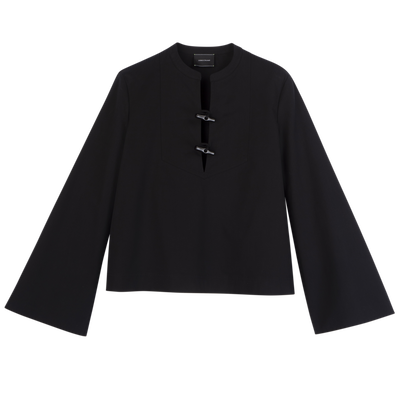 Shirt , Black - Cotton poplin
