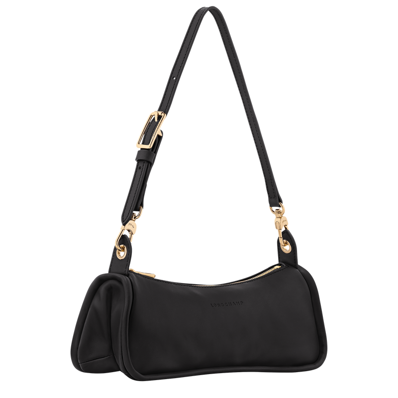 Looong M Shoulder bag , Black - Leather  - View 3 of  7