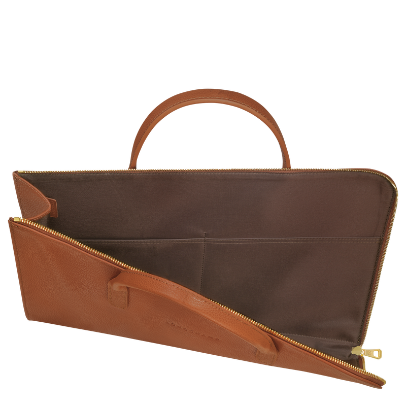 Le Foulonné S Briefcase , Caramel - Leather  - View 5 of  5