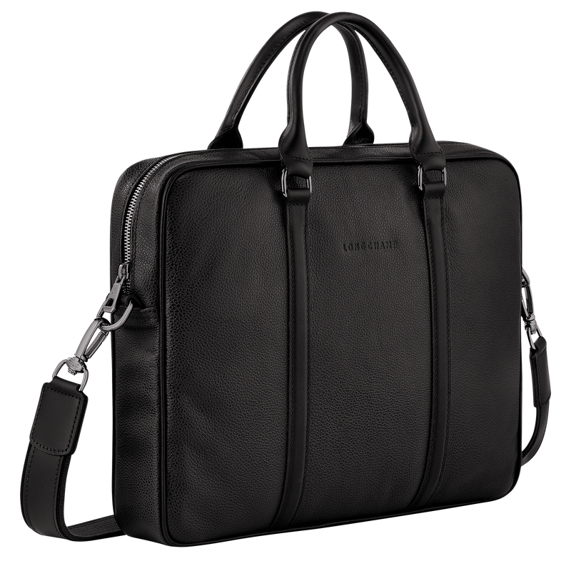 Le Foulonn&eacute; XS Briefcase , Black - Leather  - View 3 of  5