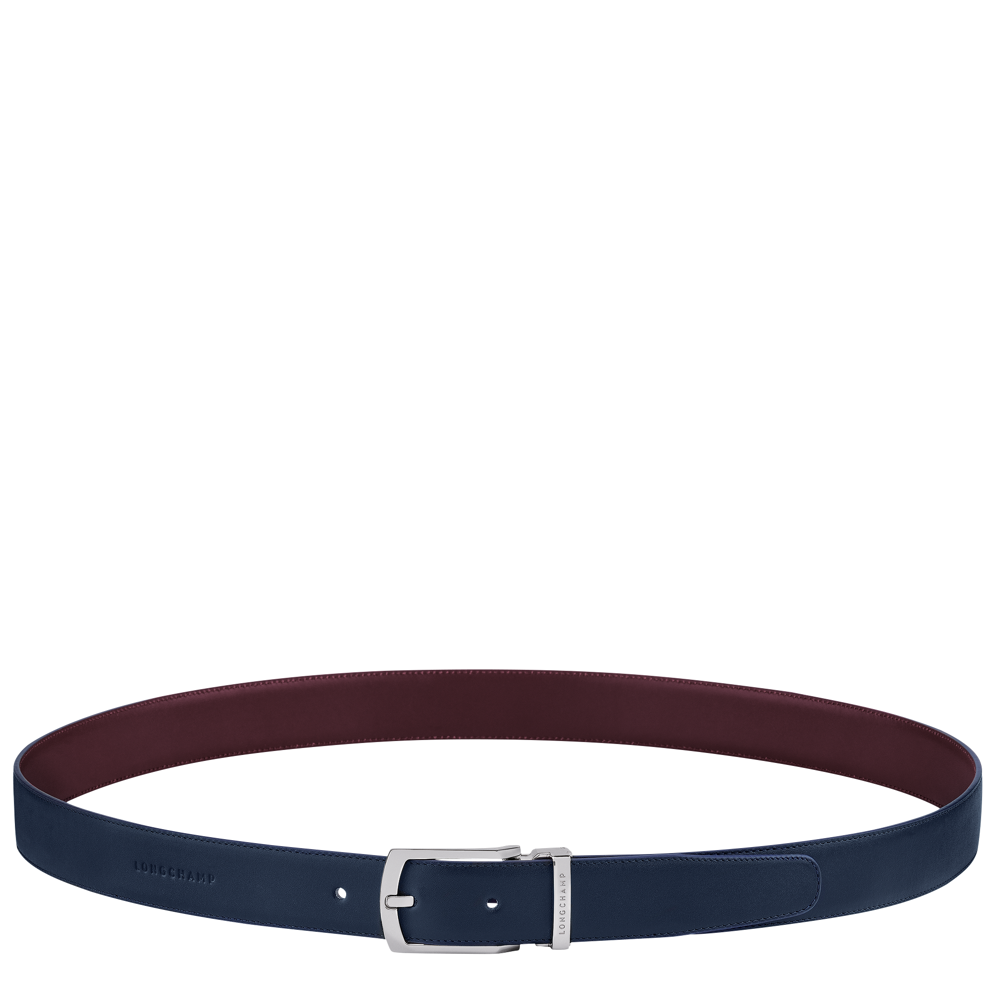 Delta Box Men's belt, Navy/Burgundy