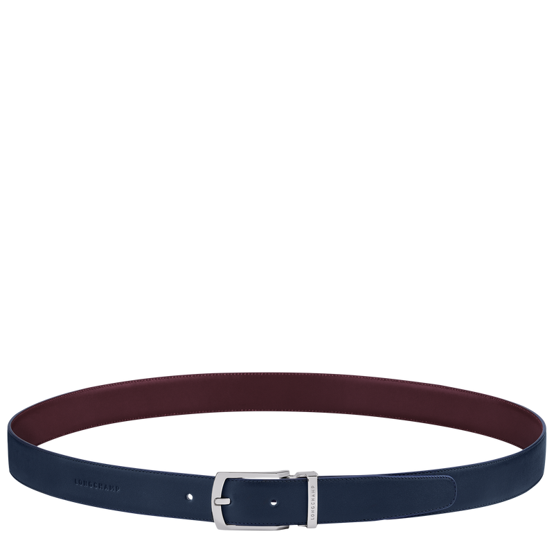Delta Box Men's belt , Navy/Burgundy - Leather  - View 1 of  5 Delta Box Men's belt , Navy/Burgundy - Leather  - View 1 of  5