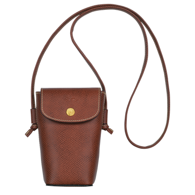 &Eacute;pure Phone case with leather lace , Brown - Leather