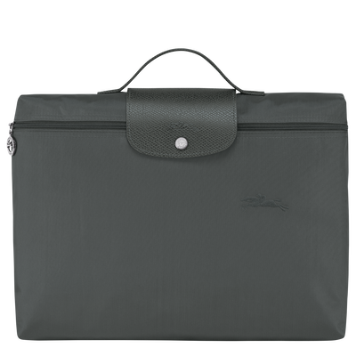 Le Pliage Green S Briefcase , Graphite - Recycled canvas