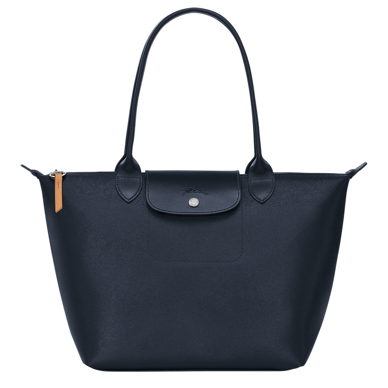 Le Pliage City M Tote bag Navy Canvas Longchamp TH