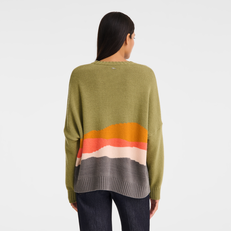 Sweater Caroline H&eacute;lain x Longchamp , Mineral - Knit  - View 3 of  4