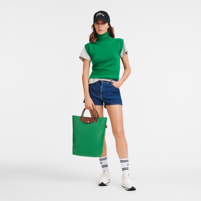 Le Pliage Original M Tote bag , Green - Canvas