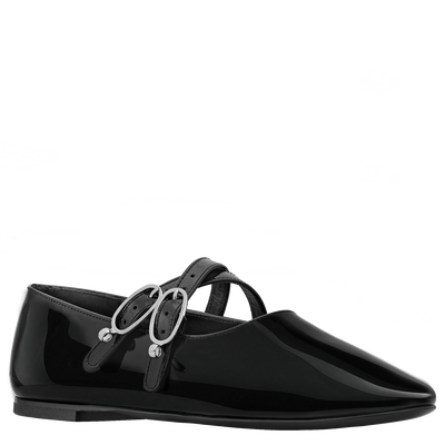 Le Foulonn&eacute; Ballerinas , Black - Leather
