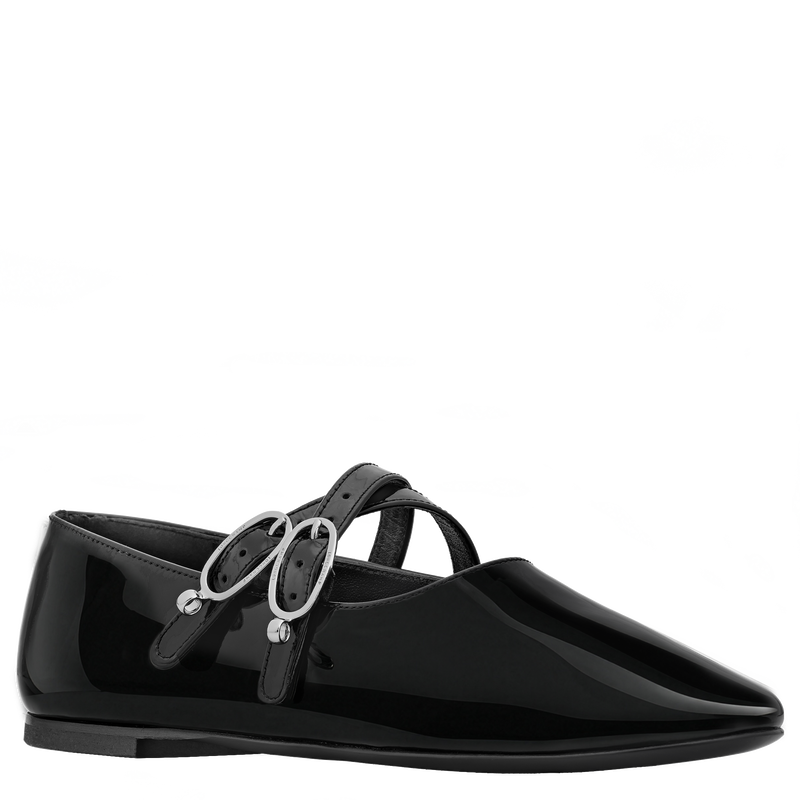 Le Foulonn&eacute; Ballerinas , Black - Leather  - View 2 of  4