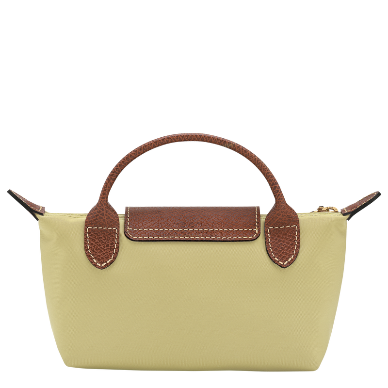 Le Pliage Original Pouch with handle , Pistachio - Recycled canvas  - View 4 of  6