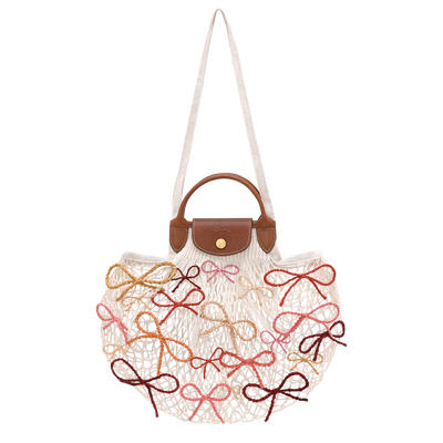 Le Pliage Collection Mesh bag , Ecru - Canvas