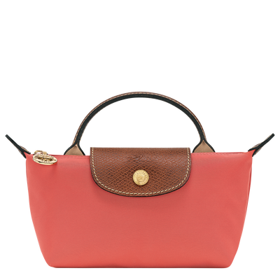 Le Pliage Original Pouch with handle , Strawberry - Recycled canvas