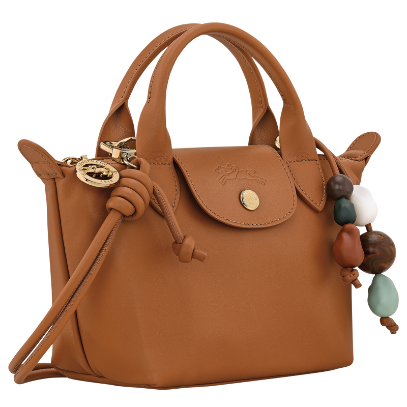 Le Pliage Xtra XS Handbag , Cashew - Leather  - View 3 of  6