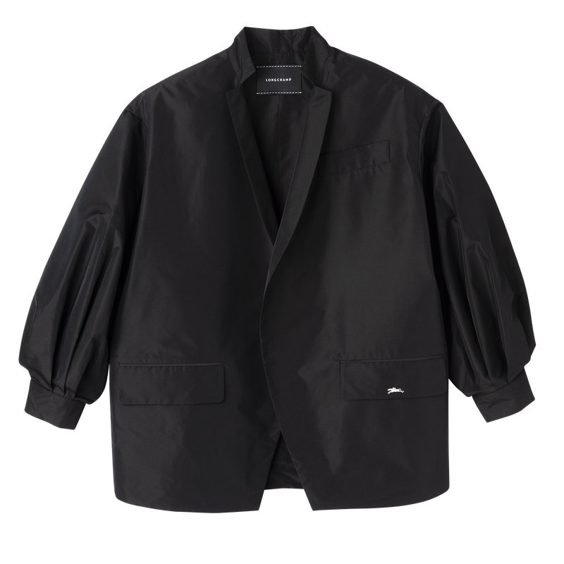 Kimono jacket , Black - Techno taffeta  - View 1 of  5