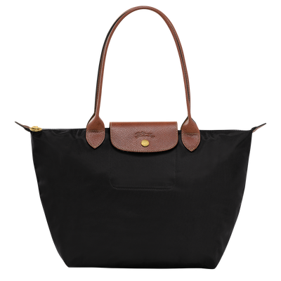 Le Pliage Original M Tote bag , Black - Recycled canvas
