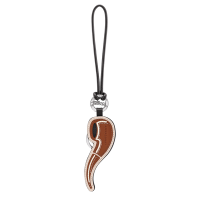 Key ring , Cognac - Leather