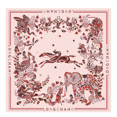 For&ecirc;t Longchamp Silk scarf 90 , Ebony - Silk