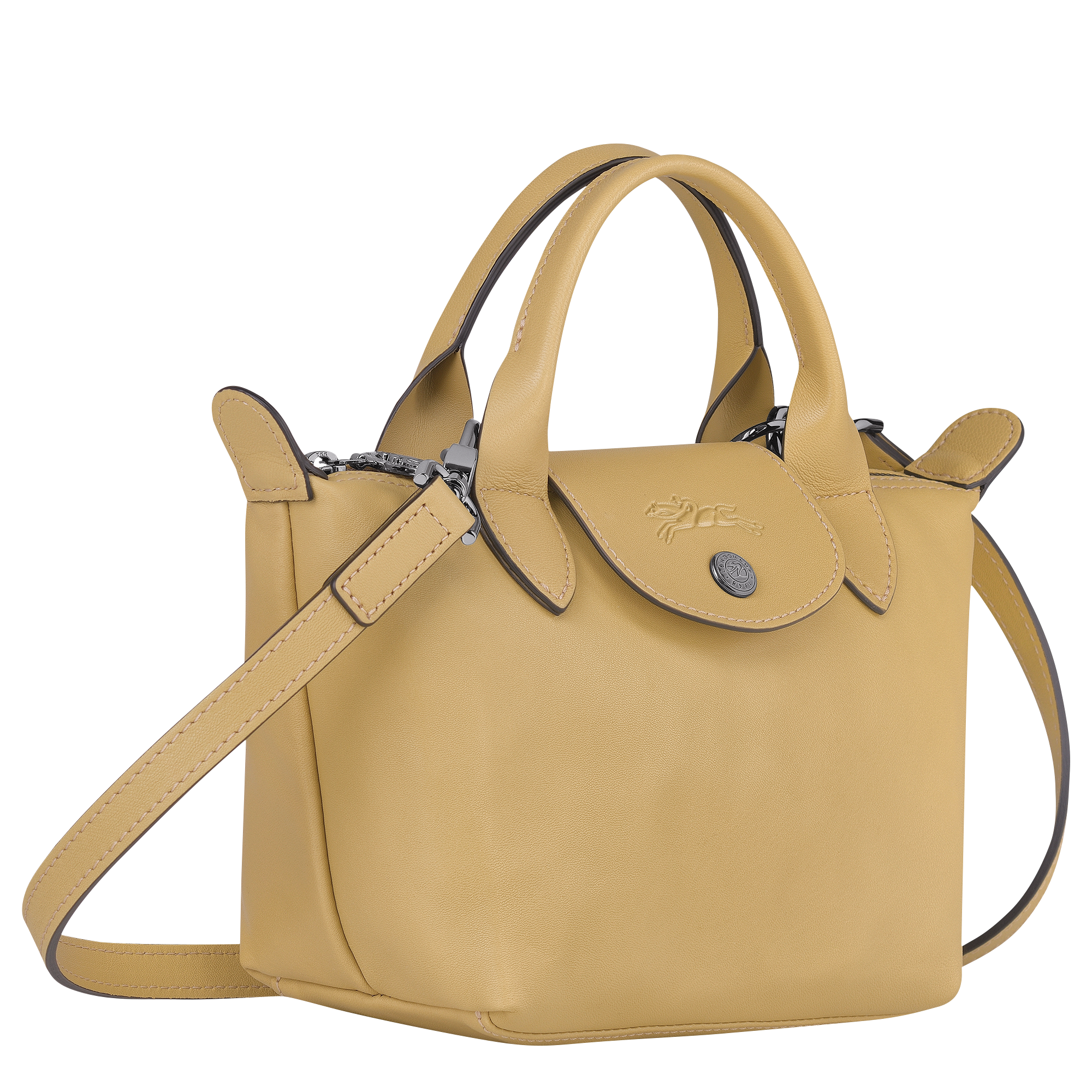 Le Pliage Cuir S Top handle bag Desert - Leather (L1512757526