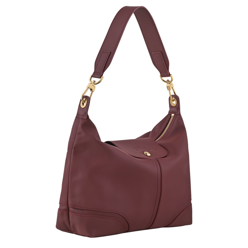 Le Pliage Xtra L Shoulder bag , Burgundy - Leather  - View 3 of  6