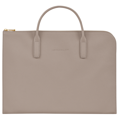 Le Foulonné S Briefcase , Turtledove - Leather