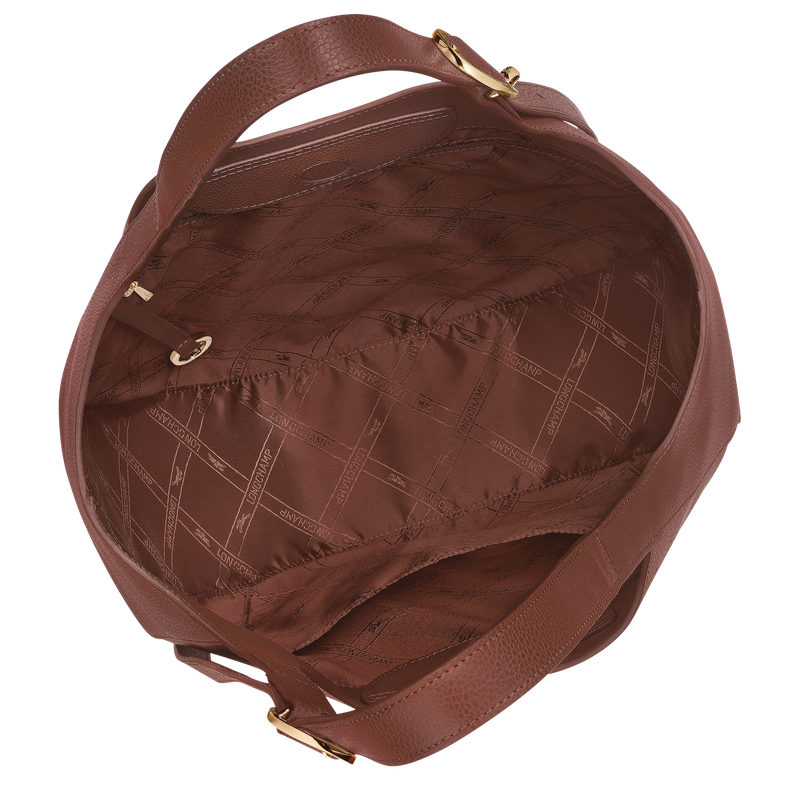 Le Foulonné XL Tote bag , Coffee - Leather  - View 5 of  6