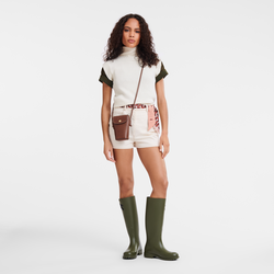 Épure Phone case with leather lace , Brown - Leather