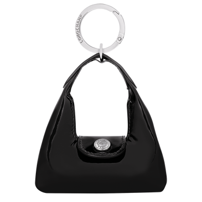 Le Pliage Xtra Key ring , Black - Leather