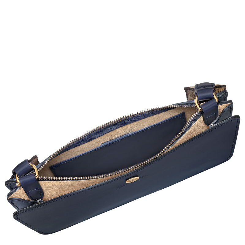 &Eacute;pure Crossbody bag , Navy - Leather  - View 5 of  6