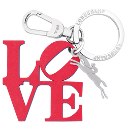 Longchamp x Robert Indiana Key rings , Red - Leather