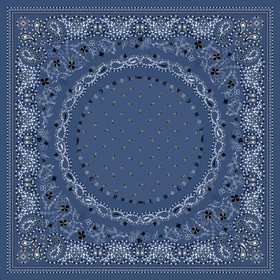 French Bandana Stole , Atlantic/Oregano - OTHER