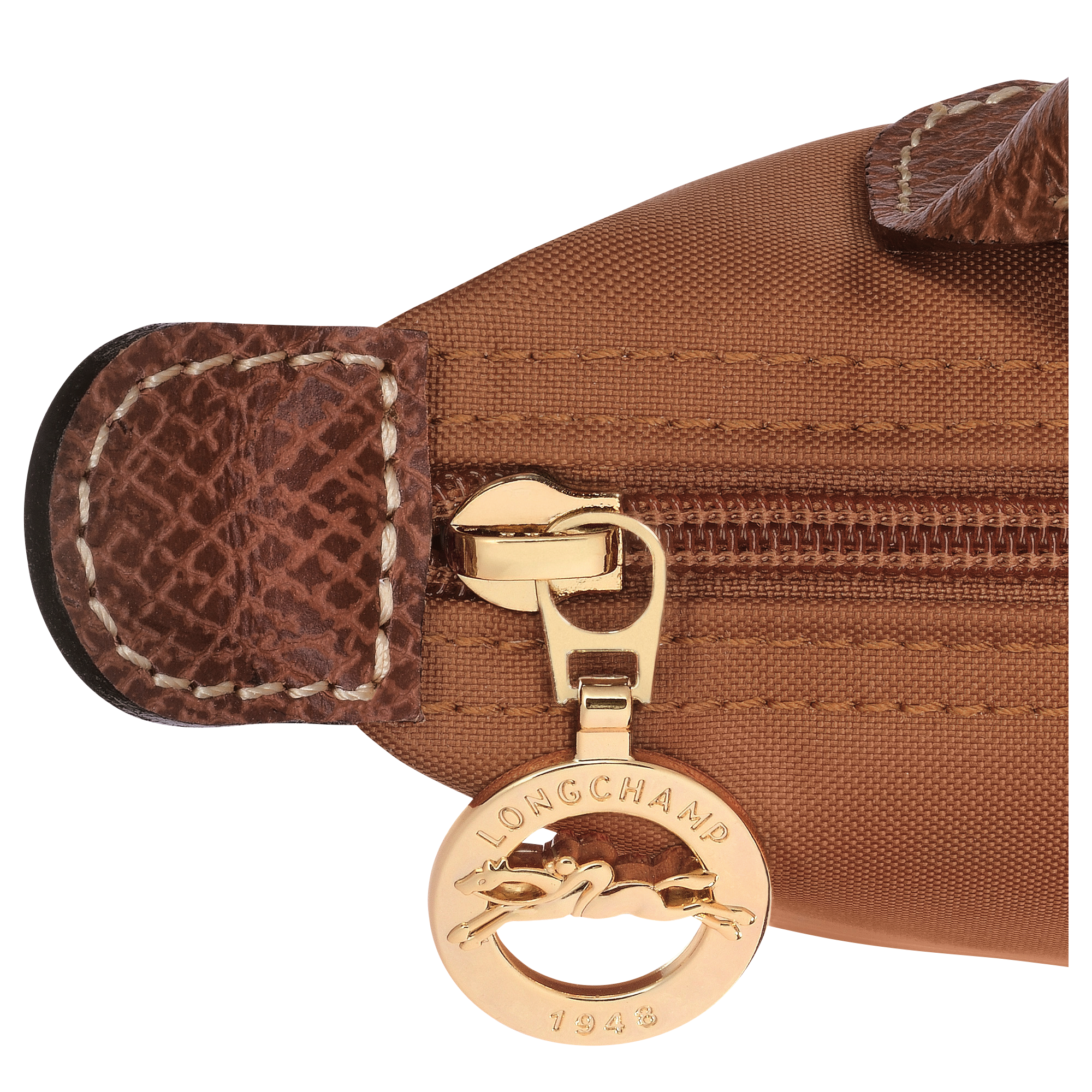 Le Pliage Original Pouch with handle, Cognac