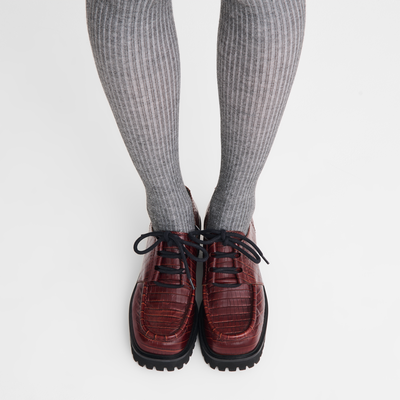 La Voyageuse Derby , Pomegranate - Leather