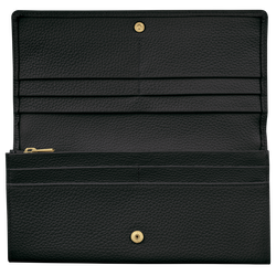 Le Foulonné Continental wallet , Black - Leather
