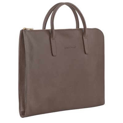 Le Foulonné Briefcase S, Taupe