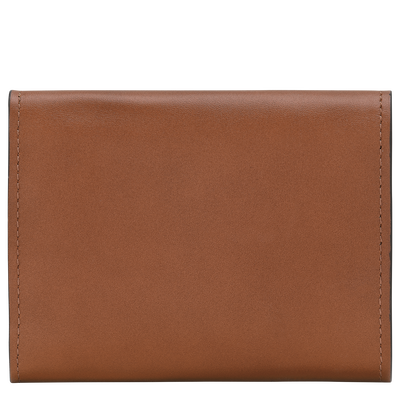 &Eacute;pure Compact wallet , Cognac - Leather