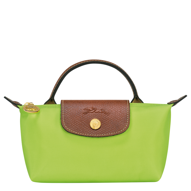 Le Pliage Original Pouch with handle Green Light Recycled canvas