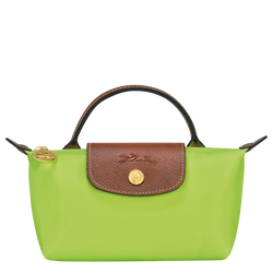 Le Pliage Original Pouch with handle , Green Light - Recycled canvas