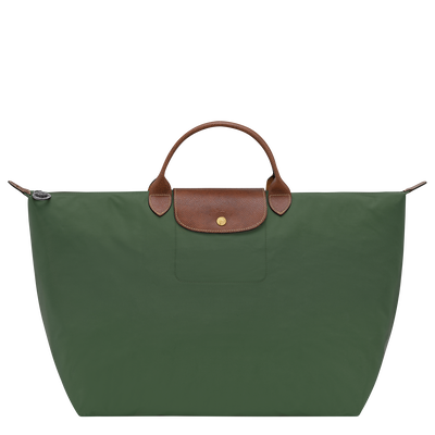 Le Pliage Original L Travel bag , British Green - Recycled canvas