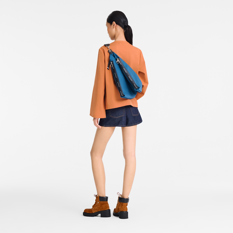 Le Pliage Energy XL Crossbody bag , Dark Purple - Canvas  - View 2 of  4