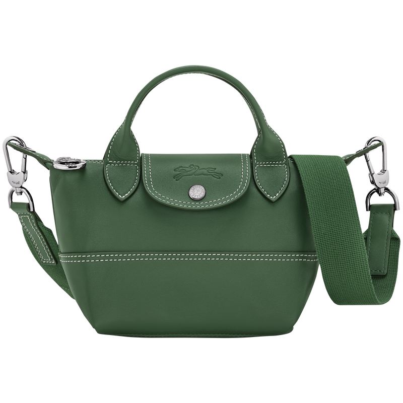 Le Pliage Xtra XS Handbag , British Green - Leather  - View 1 of  3