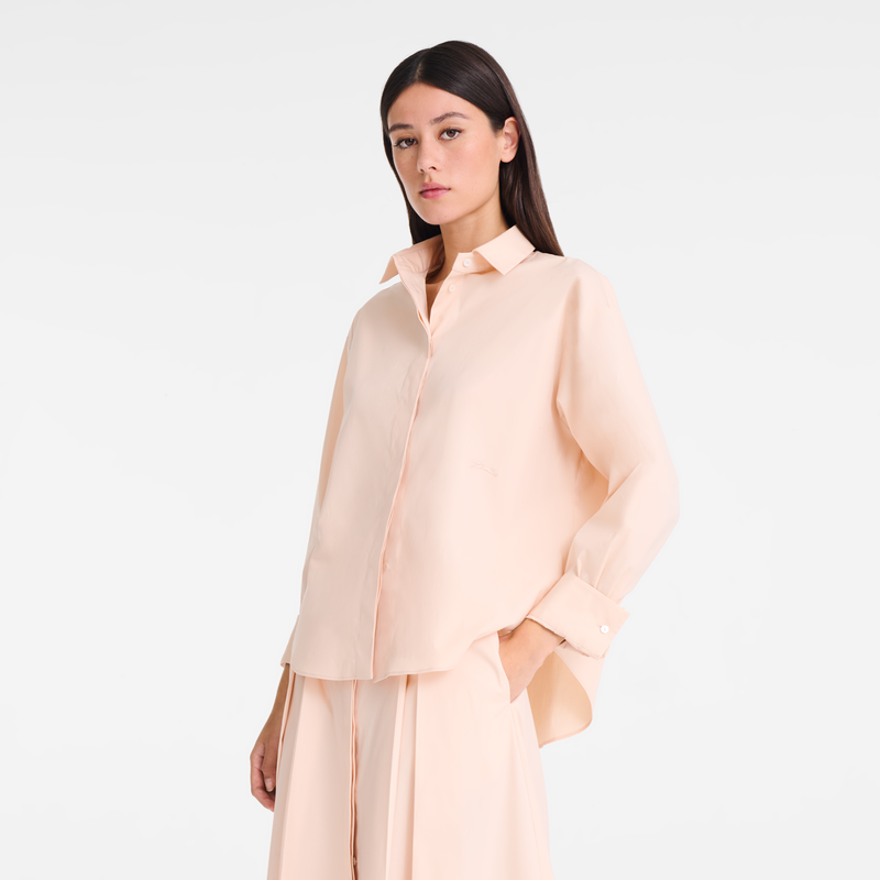 Shirt , Cream - Cotton poplin  - View 4 of  5