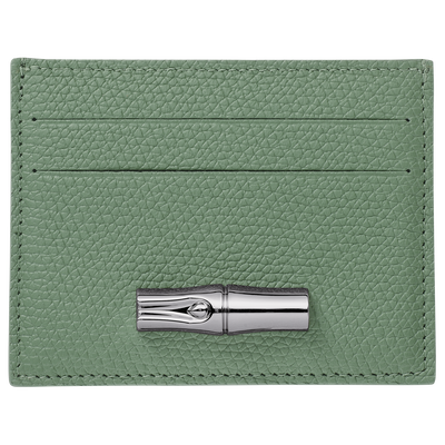 Le Roseau Card holder , Oregano - Leather
