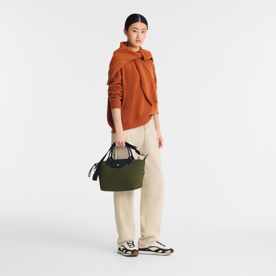 Le Pliage Energy S Handbag , Khaki - Recycled canvas