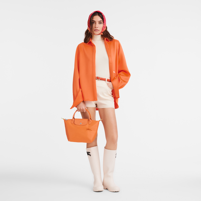 Le Pliage Green S Handbag , Orange - Recycled canvas
