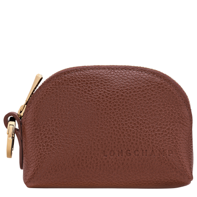Le Foulonn&eacute; Coin purse , Coffee - Leather